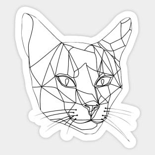 Line Cat Face Sticker